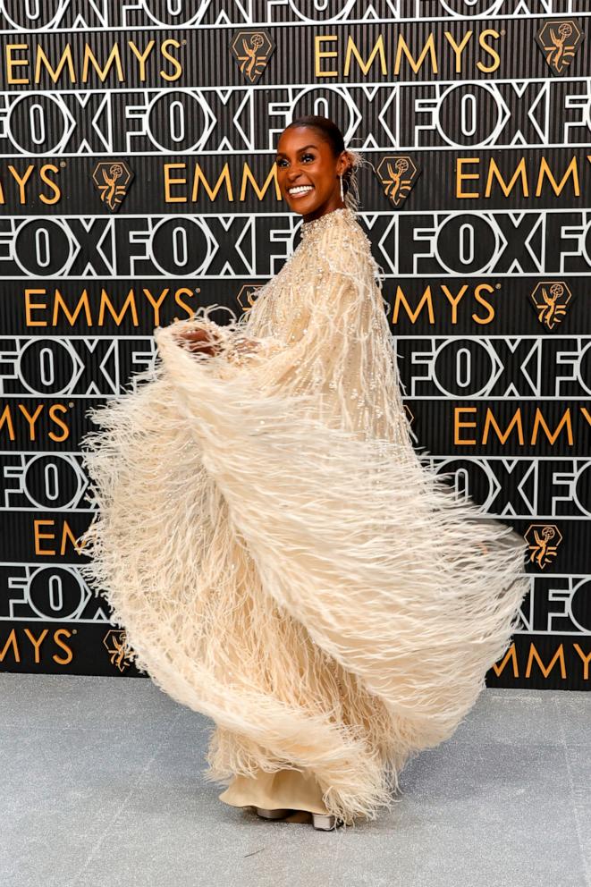 PHOTO: Issa Rae attends the 75th Primetime Emmy Awards at Peacock Theater, Jan. 15, 2024, in Los Angeles.