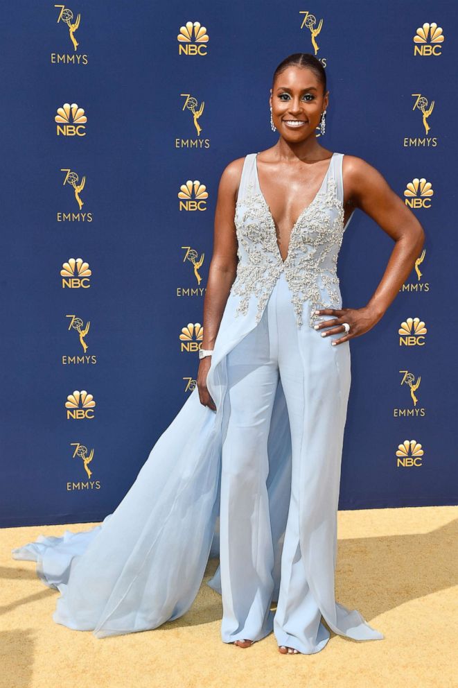 PHOTO: Issa Rae attends the 70th Emmy Awards at Microsoft Theater, Sept. 17, 2018, in Los Angeles.