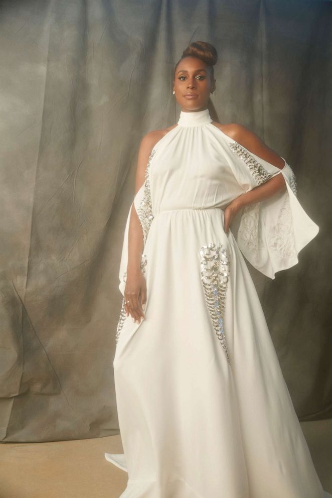 PHOTO: Issa Rae gets poses for a photo ahead of the 52nd NAACP Image Awards, March 27, 2021 in Los Angeles.