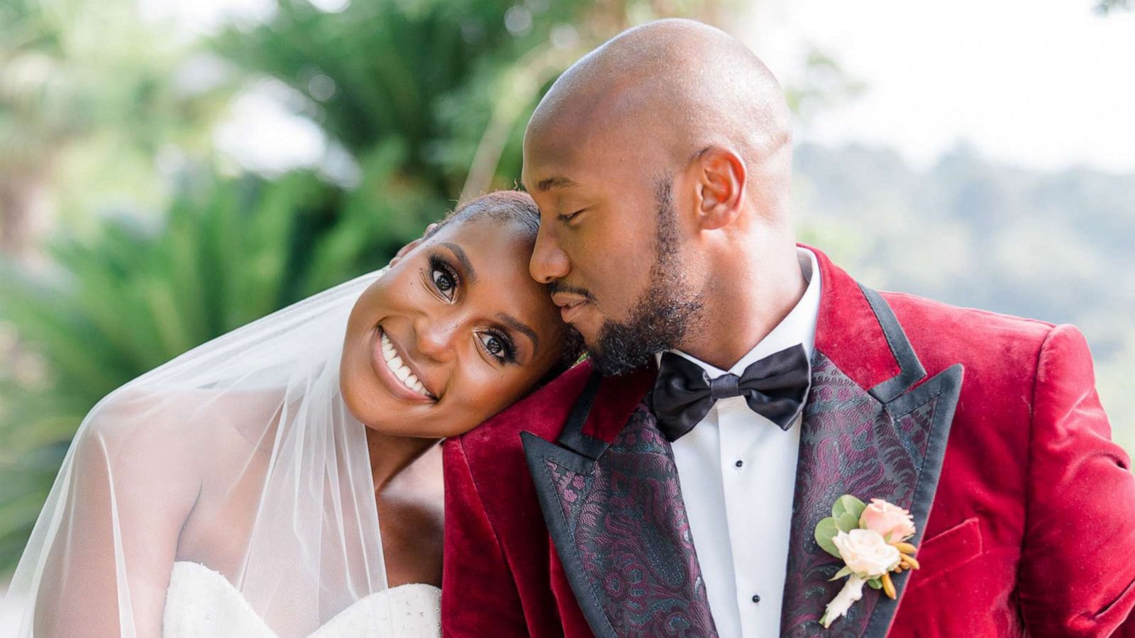 PHOTO: Issa Rae and Louis Diame are pictured on their wedding day, July 25th, 2021 in the South of France. The bride wore a custom Vera Wang Haute gown and the groom Louis Diame wore a custom Dolce & Gabanna tux.