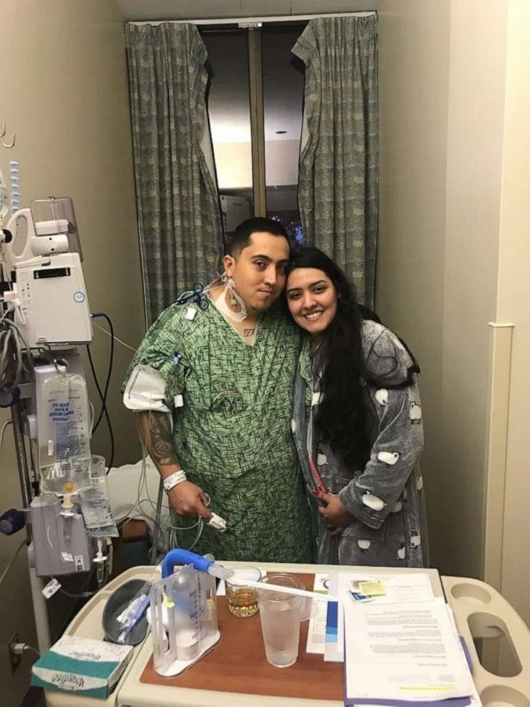 PHOTO: Daniel Quintero and Itzel Diaz are pictured together after undergoing kidney surgeries.