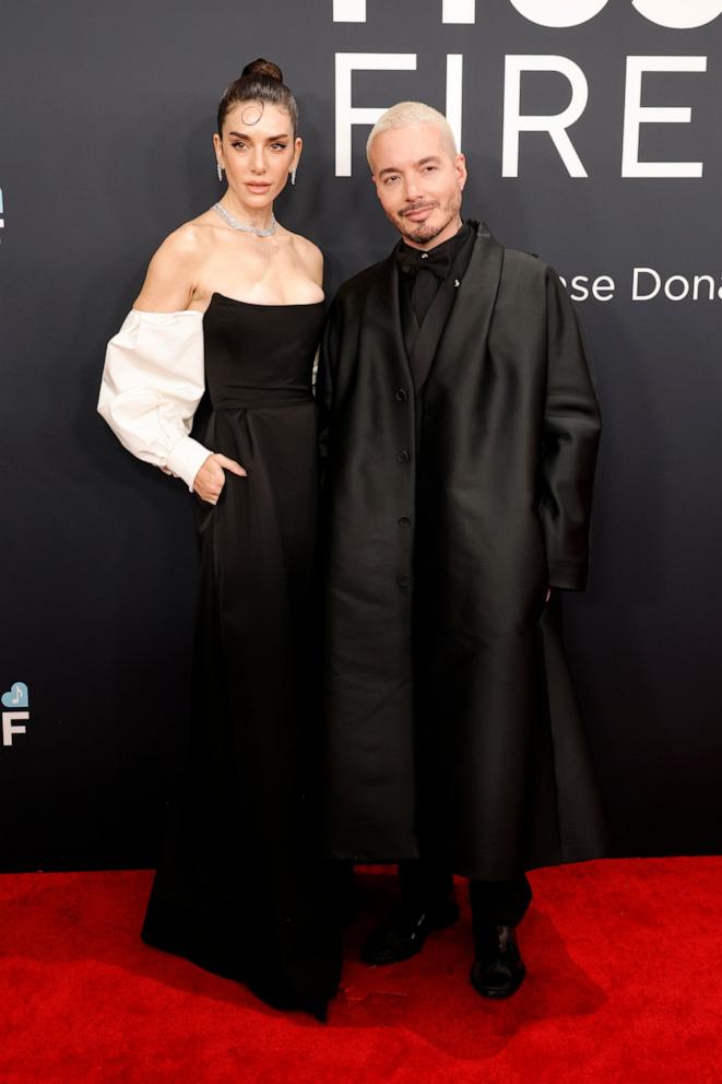 PHOTO: Valentina Ferrer and J Balvin attend the 67th GRAMMY Awards on Feb. 02, 2025 in Los Angeles.