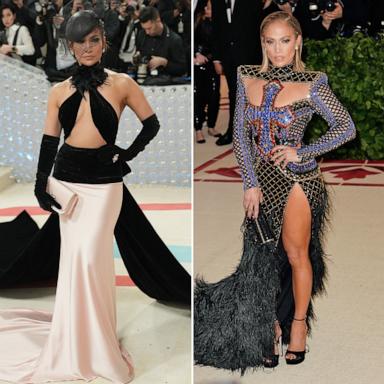 PHOTO: Jennifer Lopez appears at The Met Gala in 2023, 2018, and 2015.