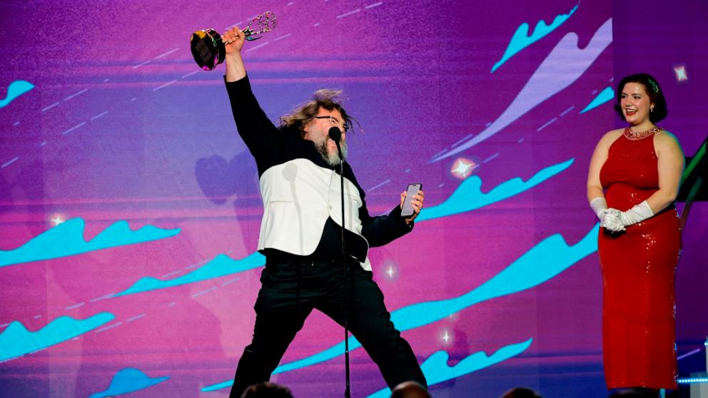 PHOTO: Jack Black accepts the award for "Outstanding Voice Performance in an Animated Program" onstage during the 2nd Annual Children and Family Emmy Awards at The Westin Bonaventure Hotel & Suites, Los Angeles on December 17, 2023 in Los Angeles.