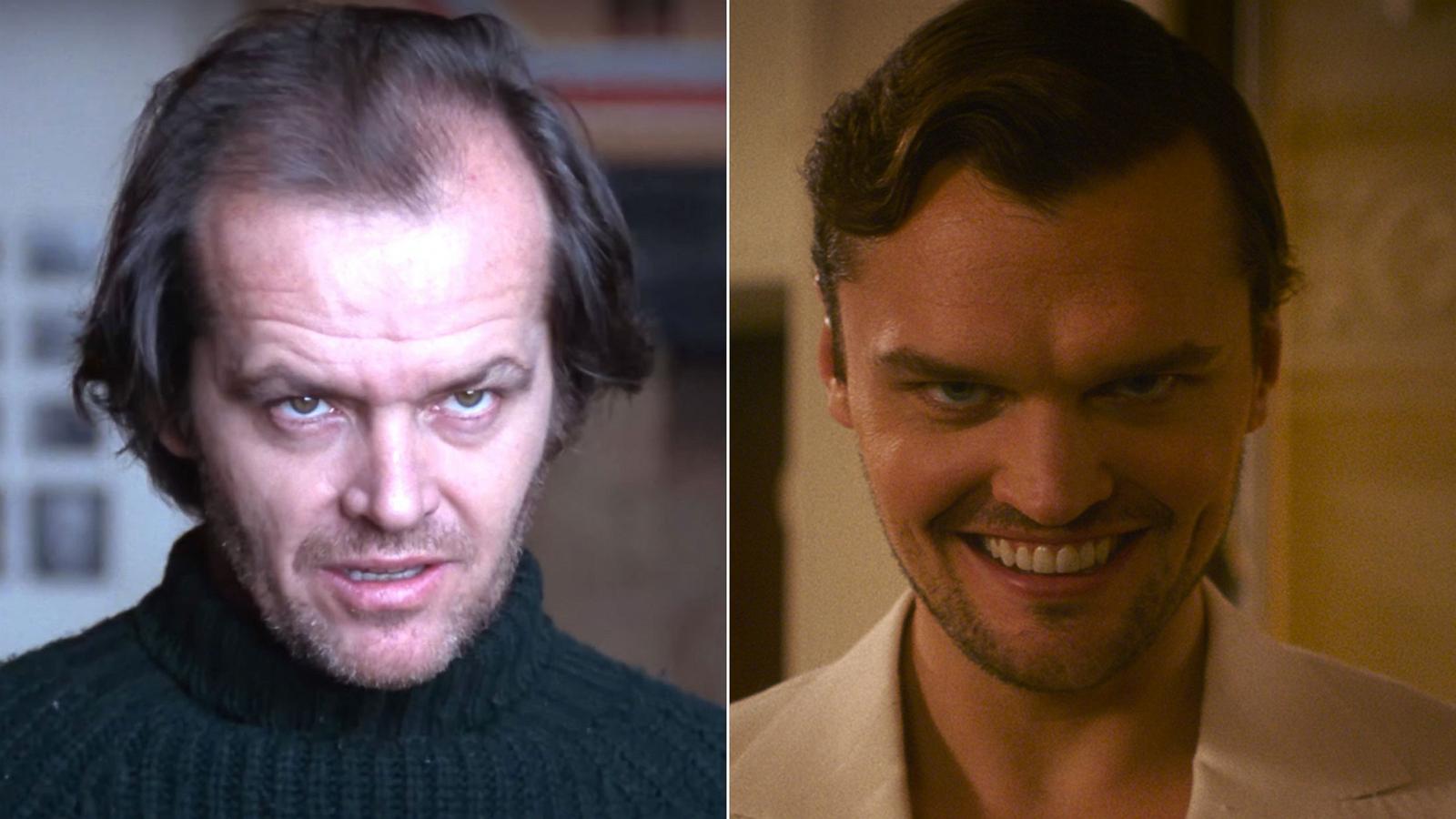 PHOTO: Jack Nicholson in The Shining, and his son Ray Nicholson stars in Smile 2.