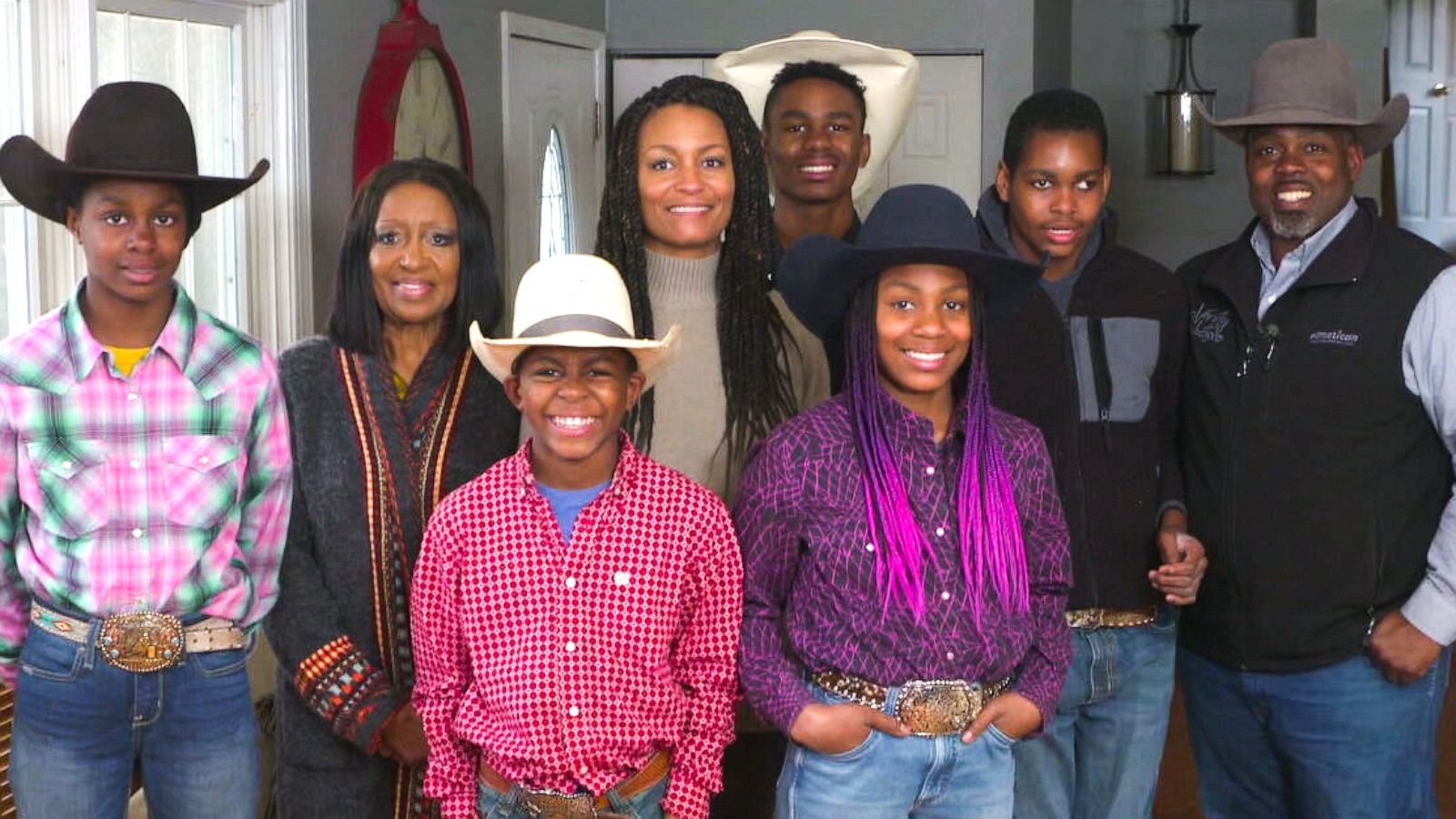 PHOTO: From left to right: Reagan Jackson, Rose Harper, Robyn Jackson, Nic Jackson, Robert Jackson, Corey Jackson, Dylan Jackson (front left), Ryan Jackson (front right) is seen in this undated family photo.