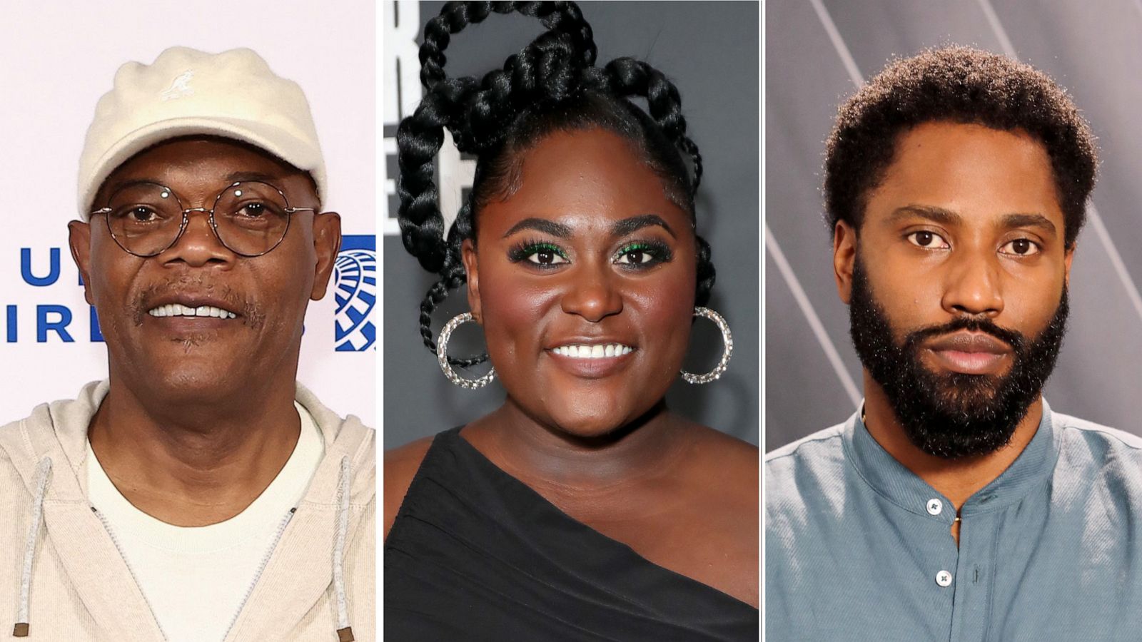 PHOTO: Left, to right, Samuel L. Jackson, Danielle Brooks, John David Washington.