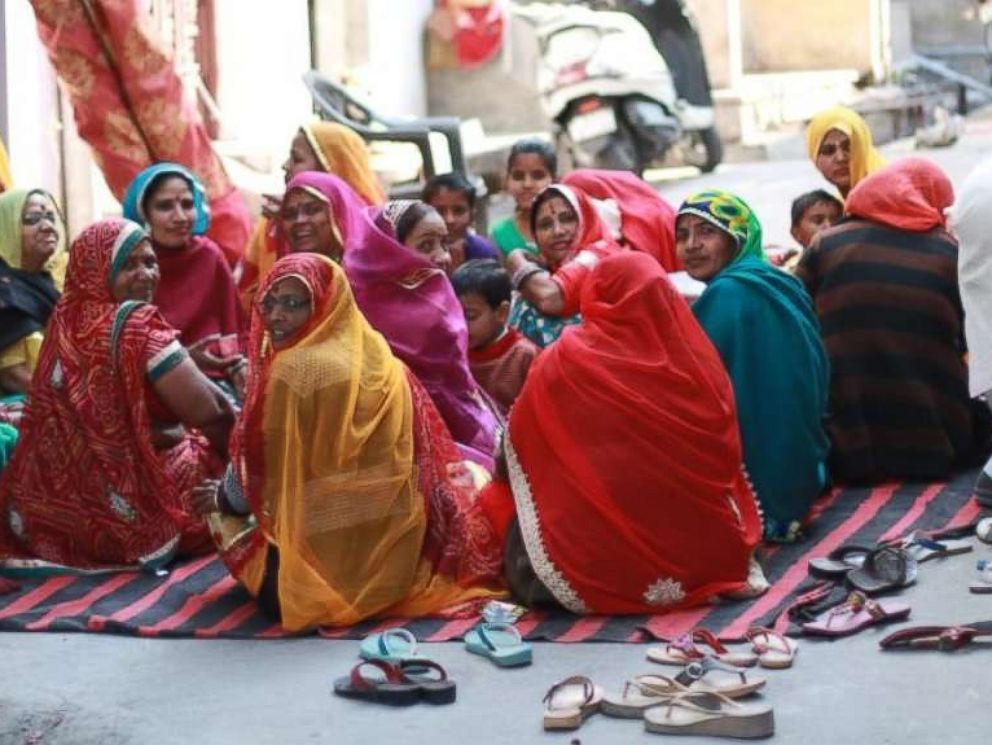 PHOTO: Rajasthani women gather on the street for chai.