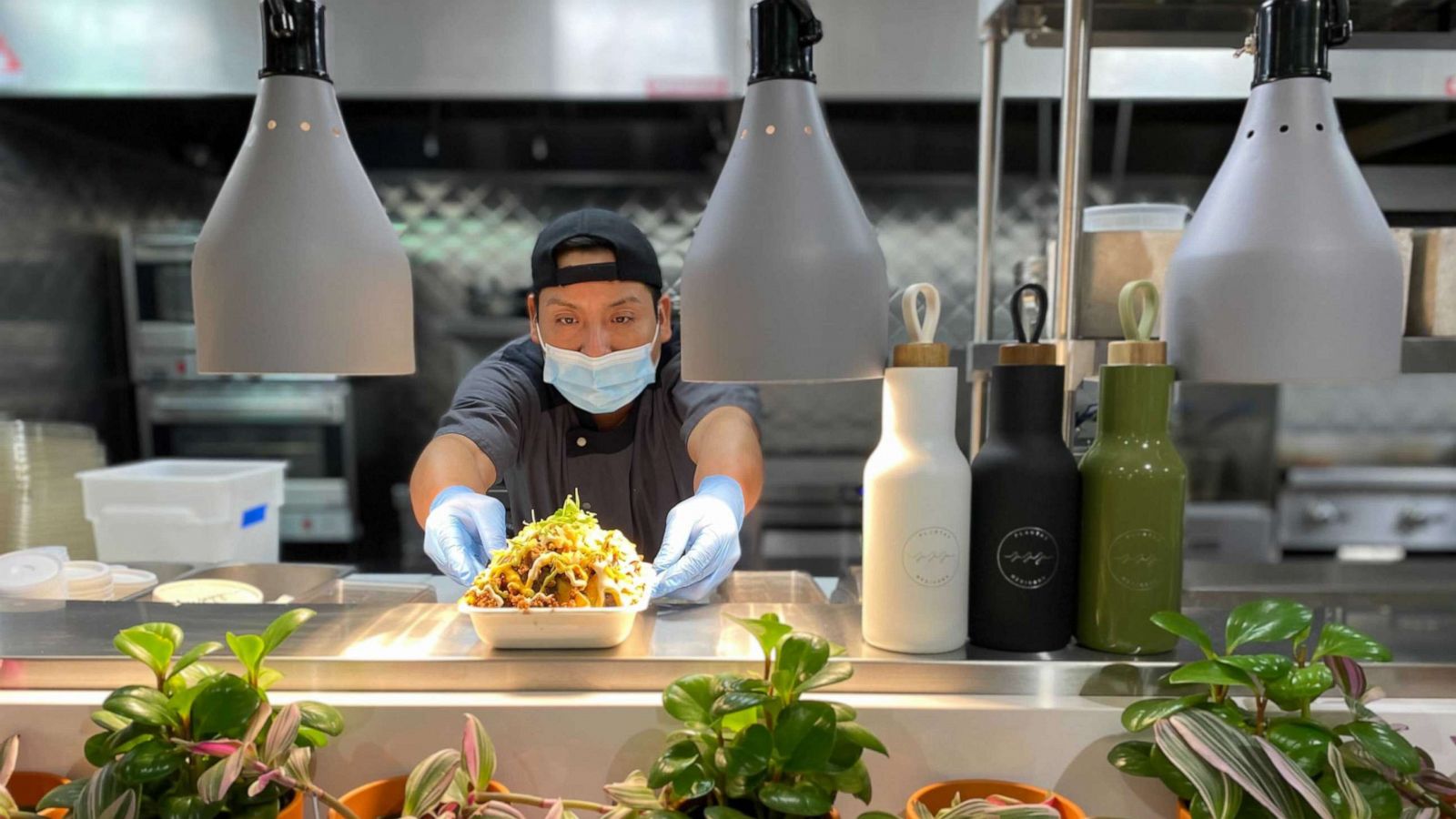 PHOTO: Staff prepares food in the kitchen at JaJaJa Plantas Mexicana in New York City.