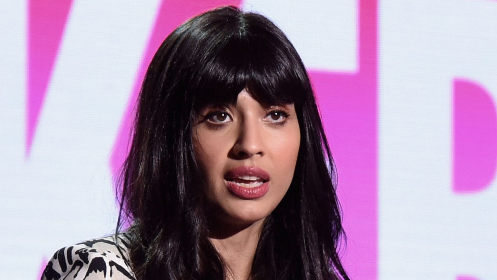 PHOTO: Jameela Jamil speaks at the 2019 MAKERS Conference, Feb. 7, 2019 in Dana Point, Calif.