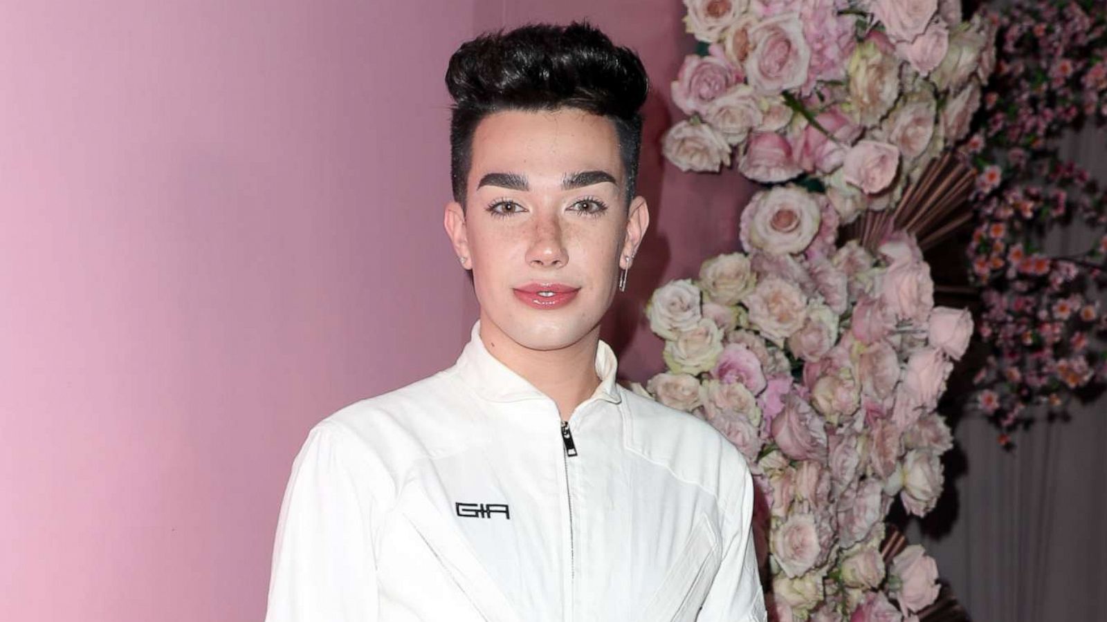 PHOTO: James Charles arrives for an event at Goya Studios in Los Angeles, April 4, 2019.