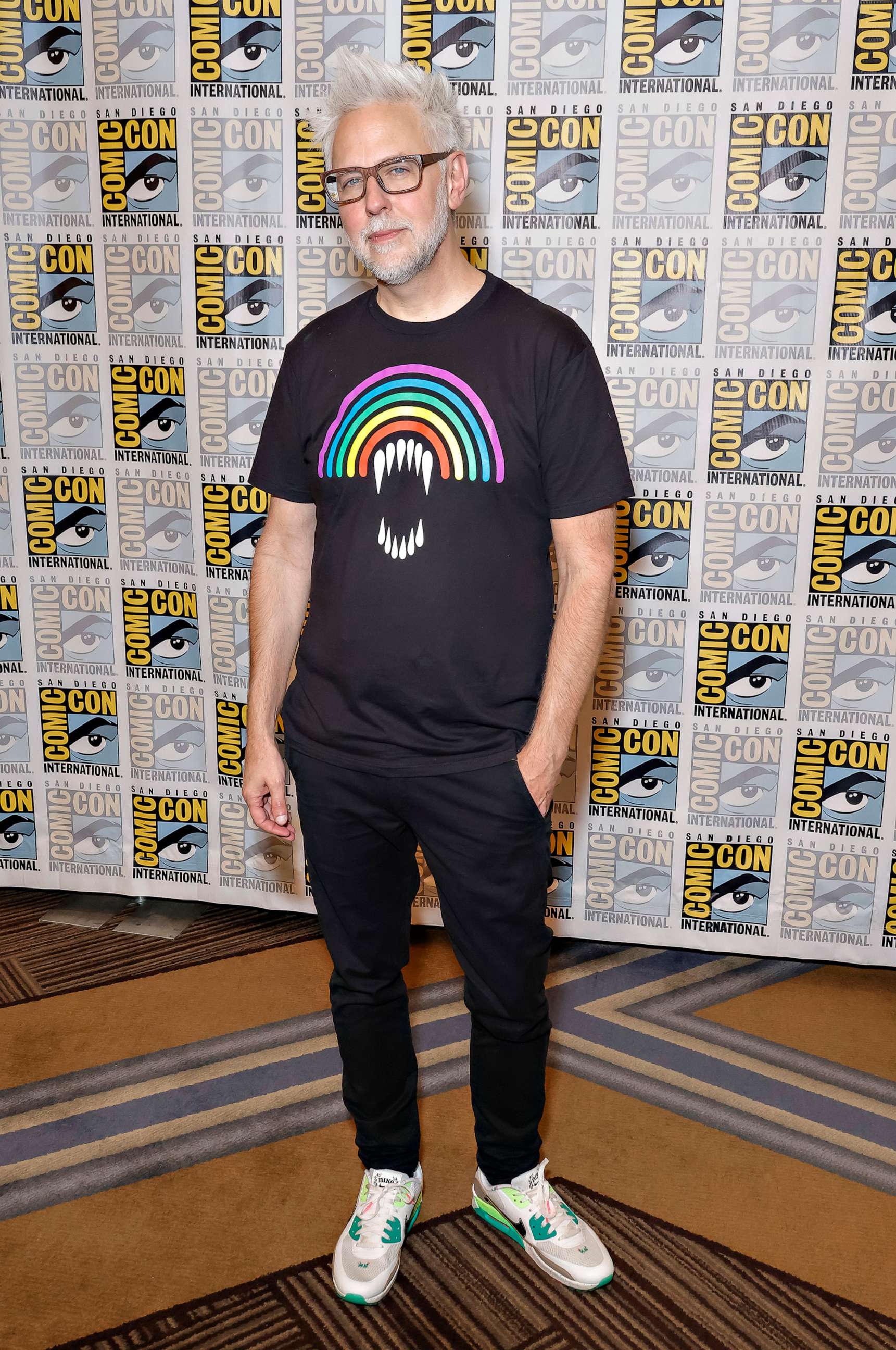 PHOTO: James Gunn attends the Marvel Cinematic Universe press line during 2022 Comic Con International: San Diego at Hilton Bayfront on July 23, 2022 in San Diego, Calif.
