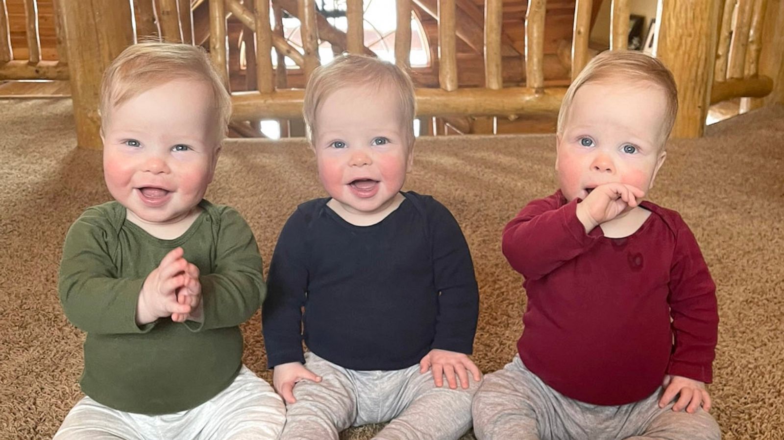 PHOTO: Triplets James, Henrik, and Thomas are the stars of their aunt AmyJo Hasselquist's TikTok page.