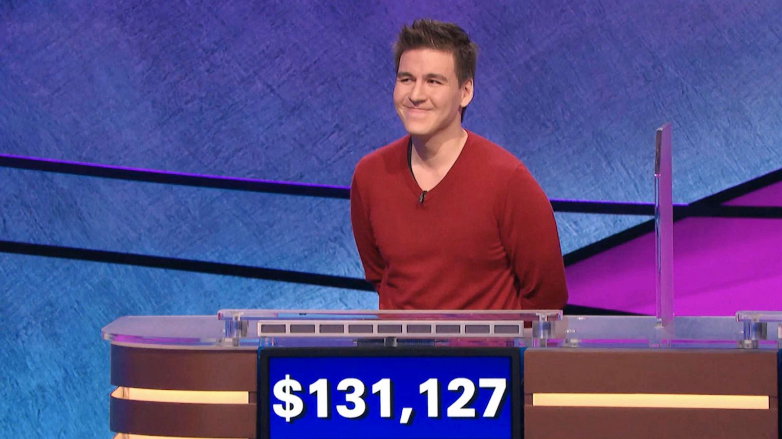 PHOTO: James Holzhauer appears on the TV show "Jeopardy!" April 17, 2019.