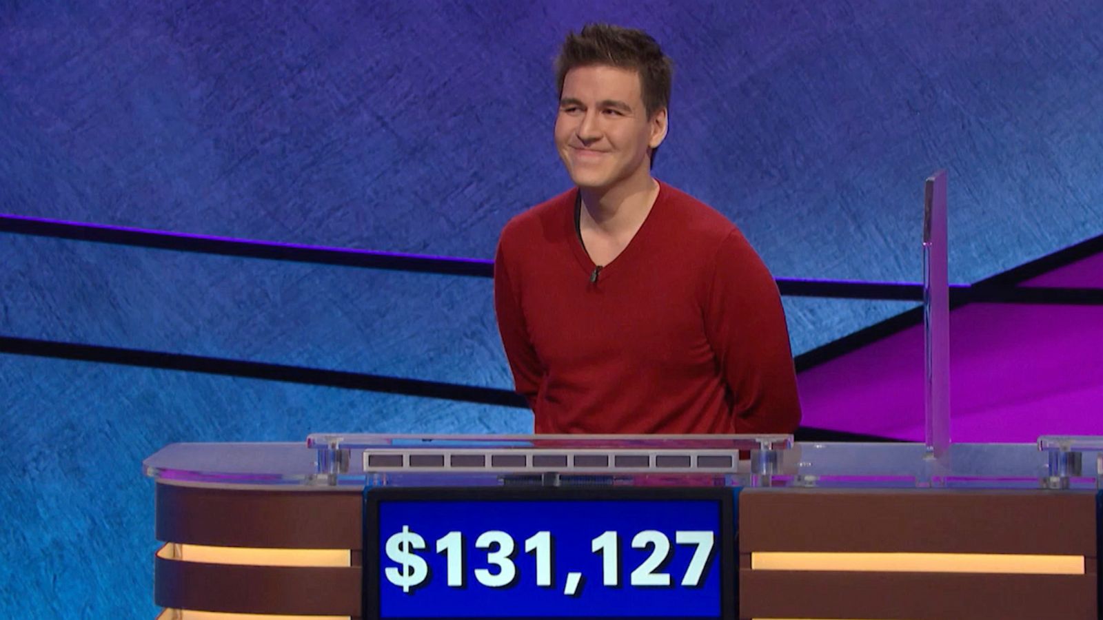 PHOTO: James Holzhauer. is pictured in this image made from video that aired on "Jeopardy!" on April 17, 2019.