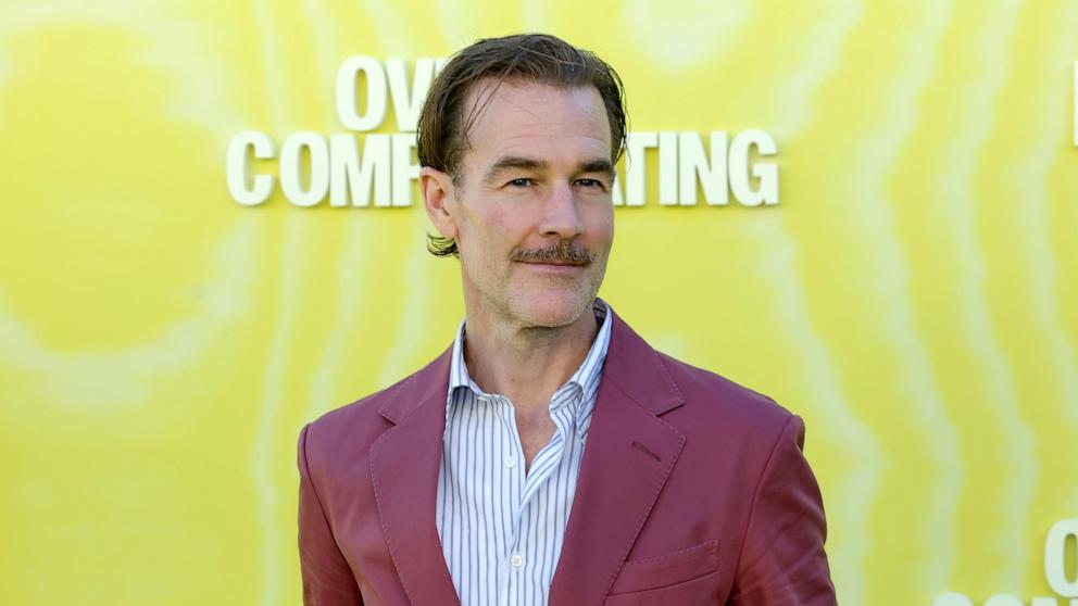PHOTO: James Van Der Beek arrives at the premiere of Prime Video Series "Overcompensating" at Hollywood Palladium, on May 14, 2025, in Los Angeles.