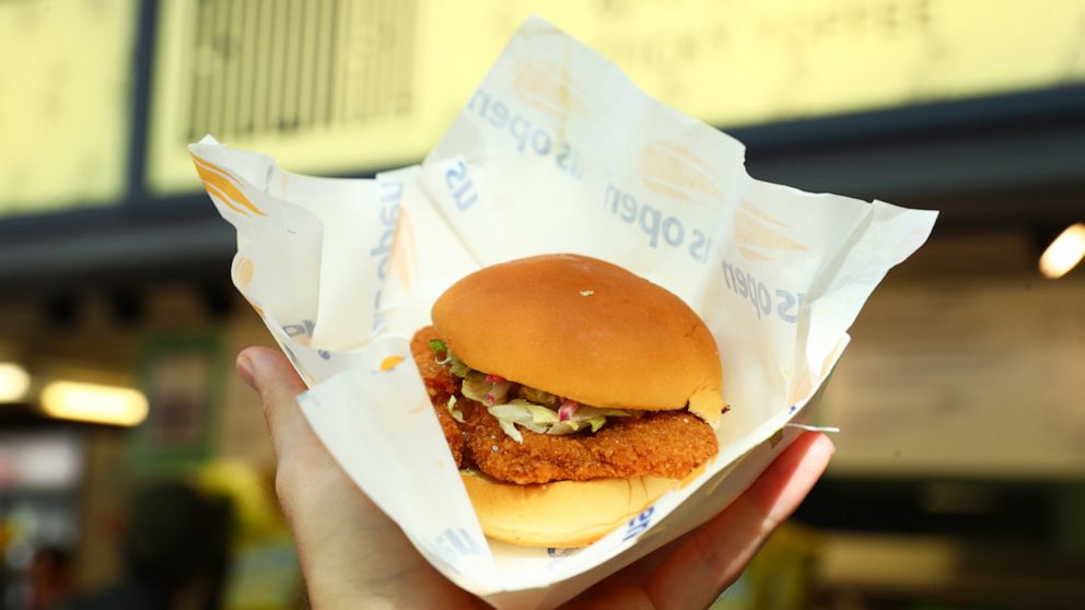 PHOTO: The chicken sandwich from Crown Shy NYC at the U.S. Open.