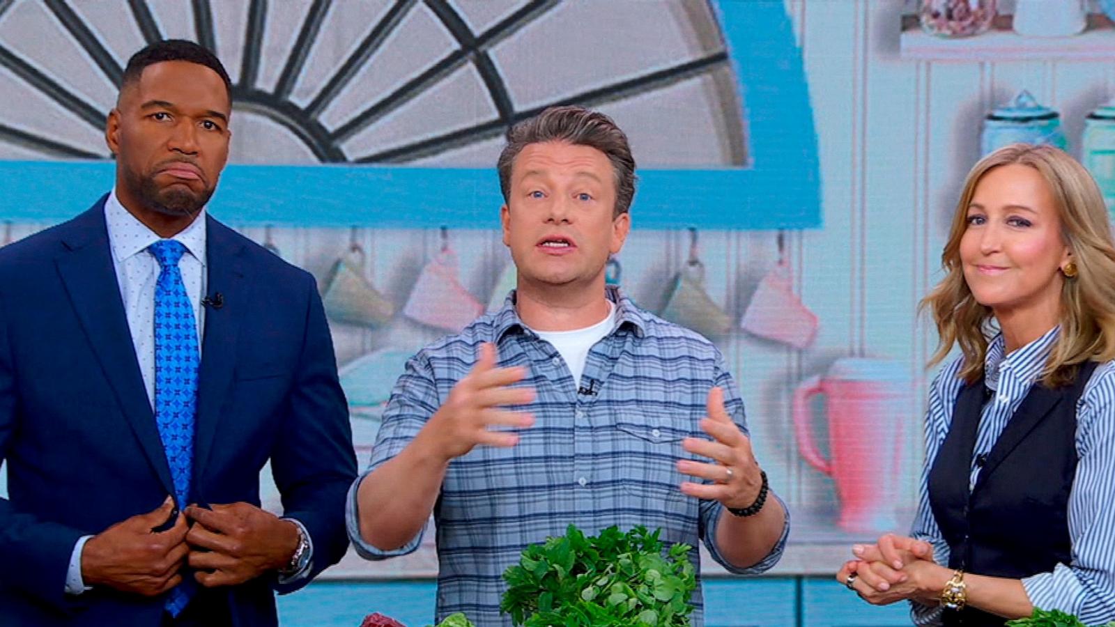 PHOTO: Jamie Oliver shares must-try recipes on "Good Morning America" on April 29, 2025.
