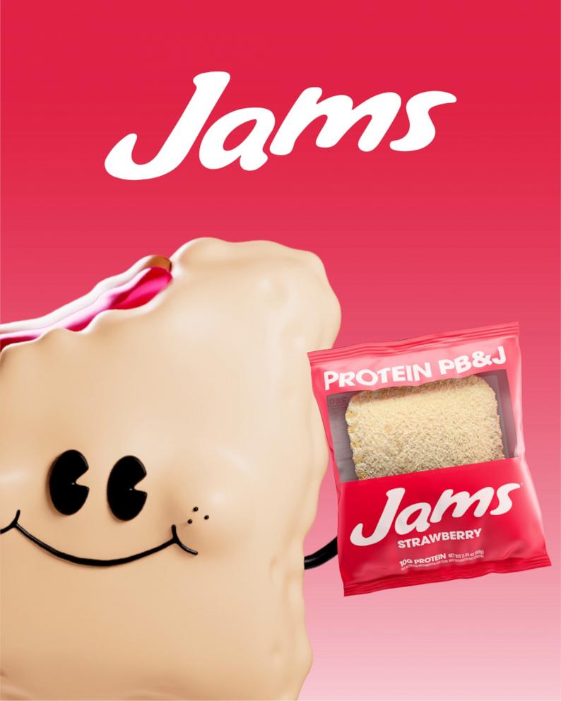 PHOTO: The protein PB&J brand Jams launches nationwide in Walmart on July 14.