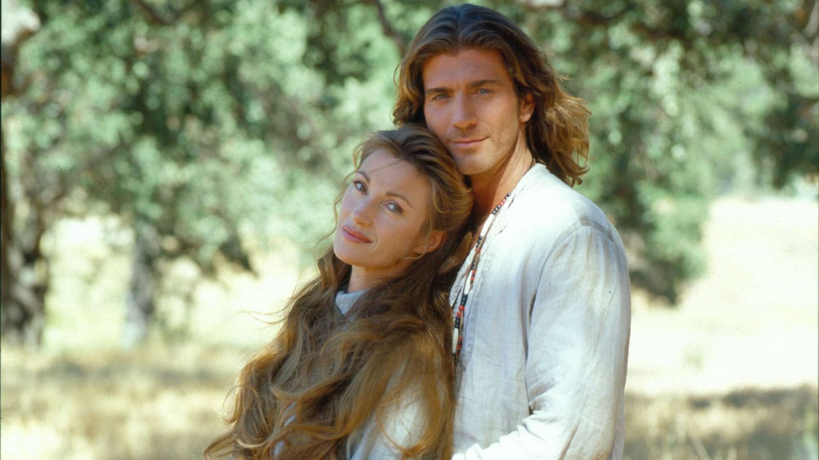 PHOTO: In this June, 1996, promotional photo, Jane Seymour appears as Dr. Michaela 'Mike' Quinn, and Joe Lando as Byron Sully, in the television series "Dr. Quinn, Medicine Woman."