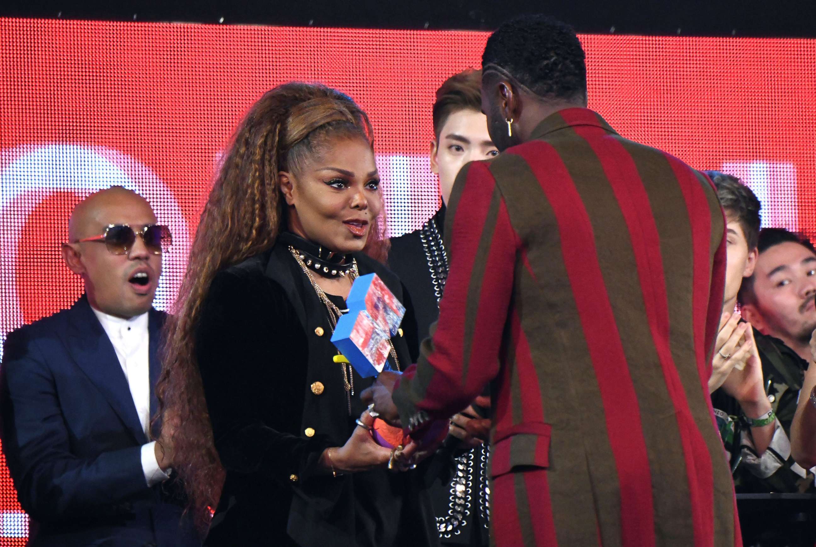 PHOTO: Singer Janet Jackson receives the 2018 Global Icon Award during the 2018 MTV Europe Music Awards held at Bilbao Exhibition Centre, in Bilbao, Spain, Nov. 4, 2018.