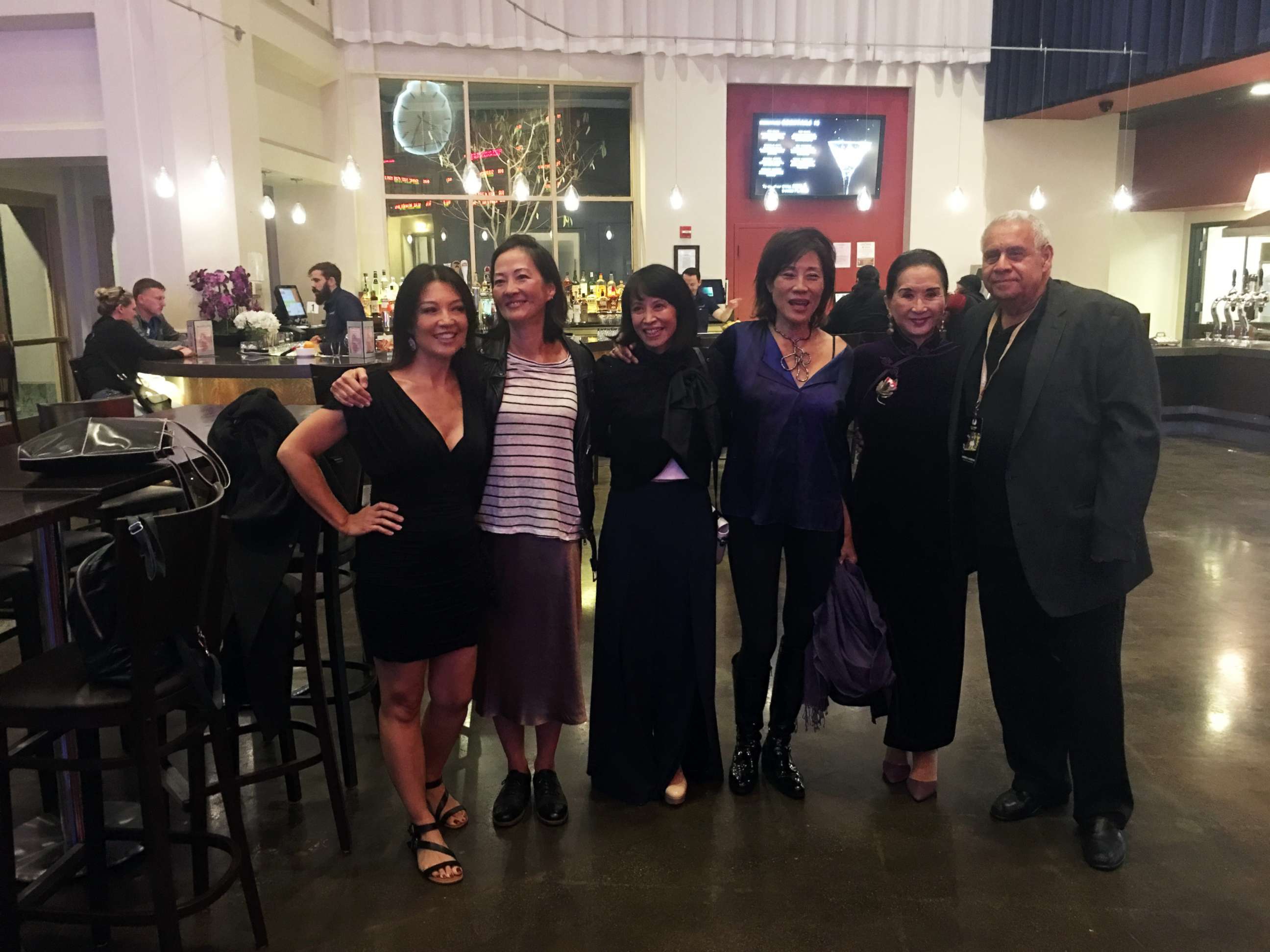 PHOTO: "The Joy Luck Club" stars Tamlyn Tomita, Rosalind Chao, Lauren Tom and Lucille Soong are pictured with the film's executive producer Janet Yang at the Asian World Film Festival in 2017.