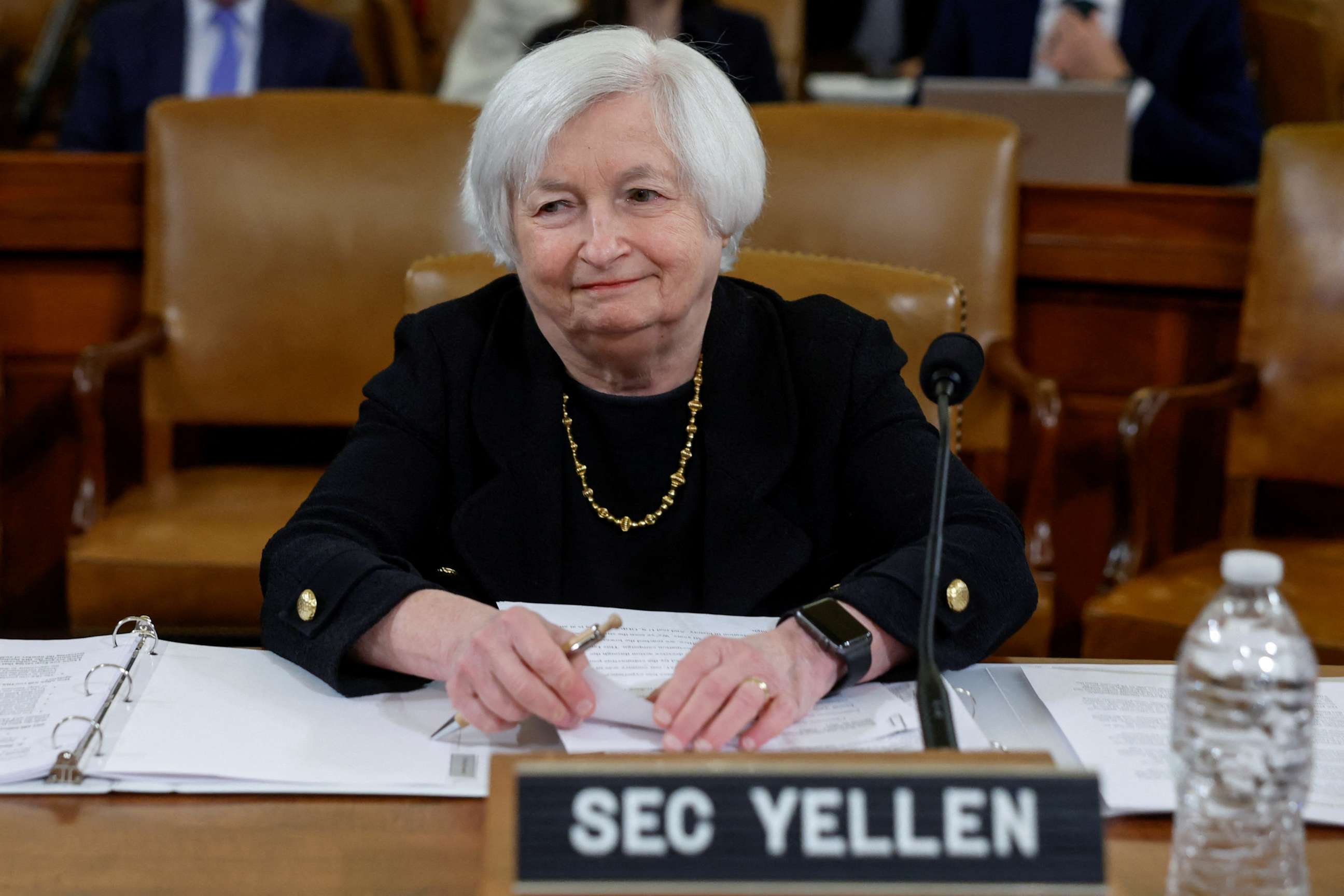 PHOTO: Treasury Secretary Janet Yellen attends a U.S. House Ways and Means Committee hearing in Washington, Mar. 10, 2023.