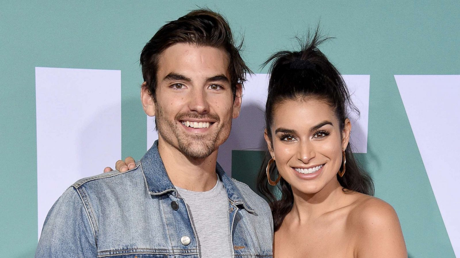 PHOTO: Jared Haibon and Ashley Iaconetti arrive at a film premiere in Los Angeles, Oct. 3, 2019.