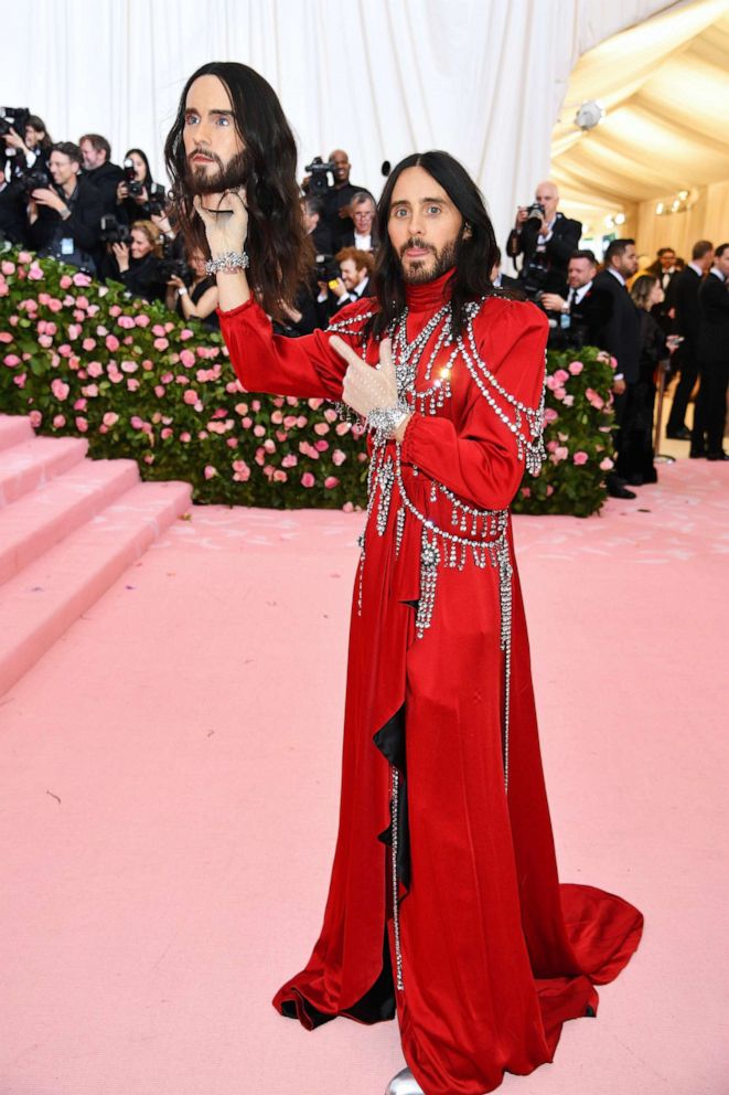 PHOTO: Jared Leto attends the 2019 Met Gala Celebrating Camp: Notes on Fashion at the Metropolitan Museum of Art, May 6, 2019, in New York City.