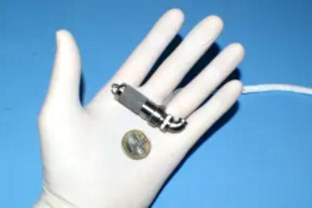 PHOTO: The Jarvik 2015 15mm VAD, a miniature heart assist device, is shown.