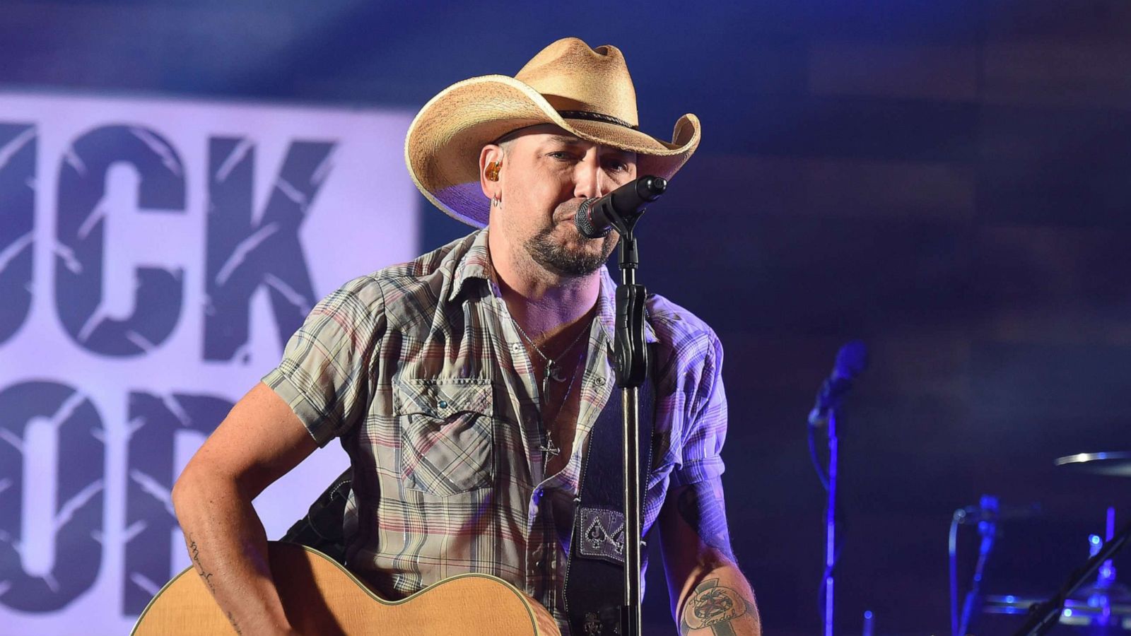 PHOTO: Jason Aldean performs as the Amazon Music concert to celebrate National Truck Driver Appreciation Week, Nashville, Tenn., Sept. 9, 2019.