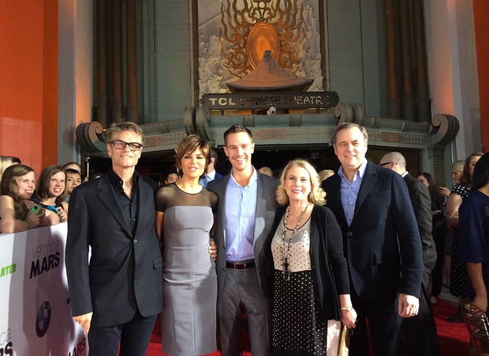 PHOTO: Jason Dohring with his parents at the "Veronica Mars" movie premiere.