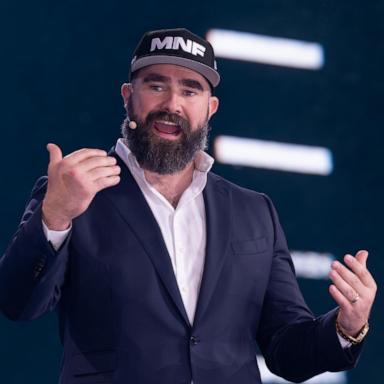 PHOTO: Jason Kelce attends The Disney Advertising Upfront, May 14, 2024, in New York City.