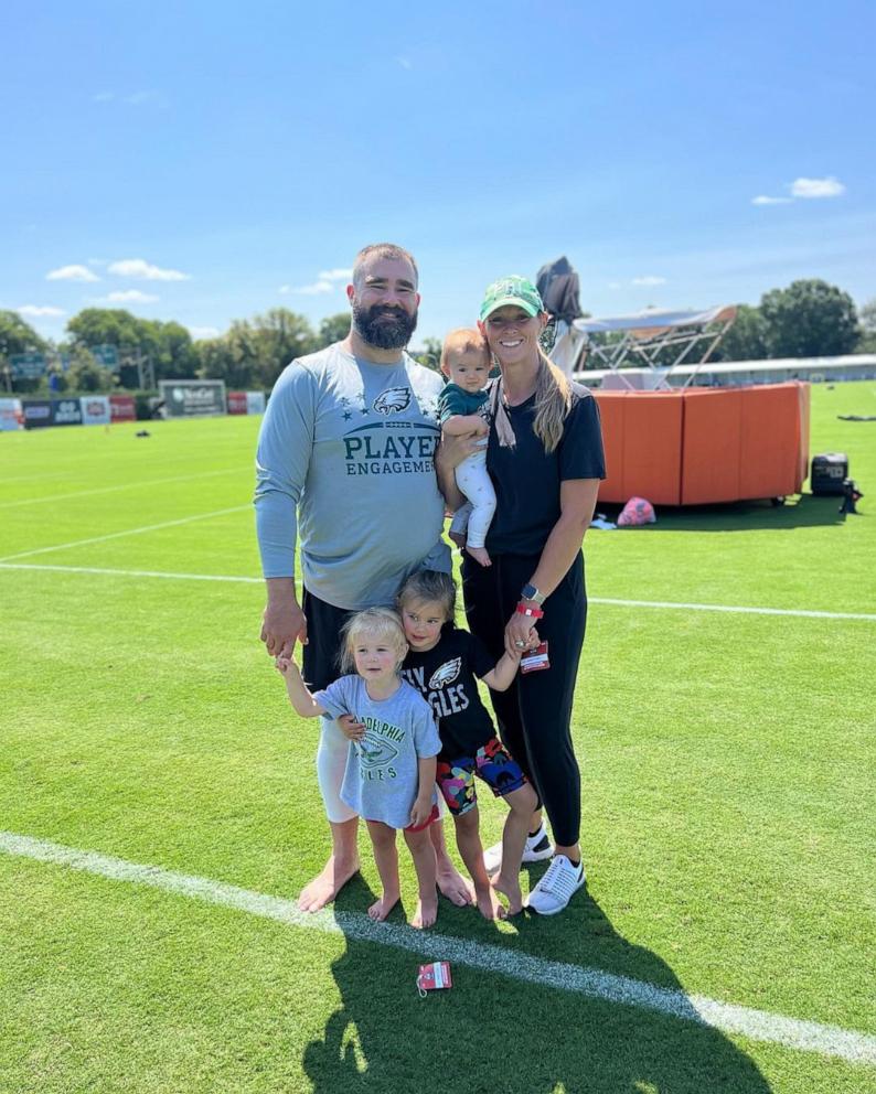 PHOTO: Jason and Kylie Kelce are seen with their children in this image posted to their respective Instagram accounts.