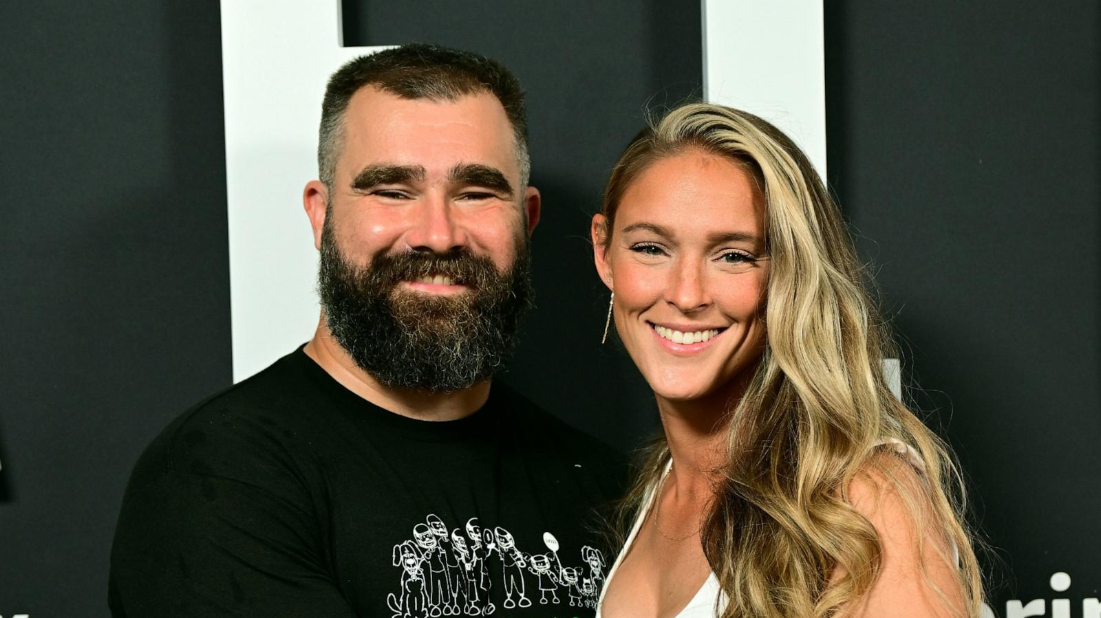 PHOTO: Jason Kelce and Kylie Kelce attend Thursday Night Football Presents The World Premiere of "Kelce" on September 08, 2023 in Philadelphia, Pennsylvania.