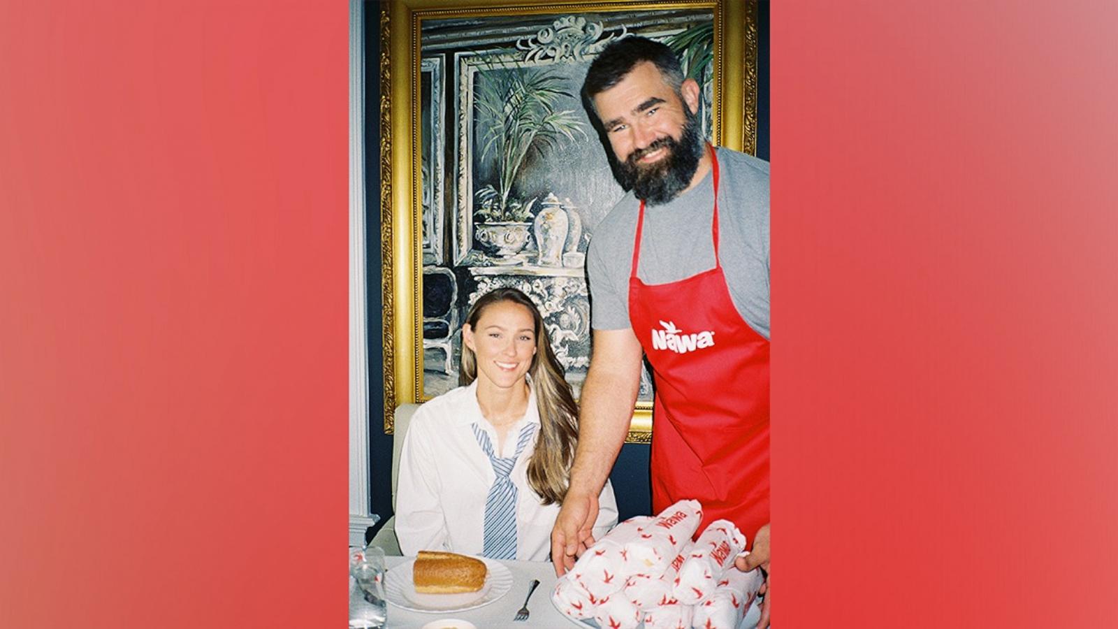 PHOTO: Jason Kelce and Kylie Kelce star in a Wawa advertisement.