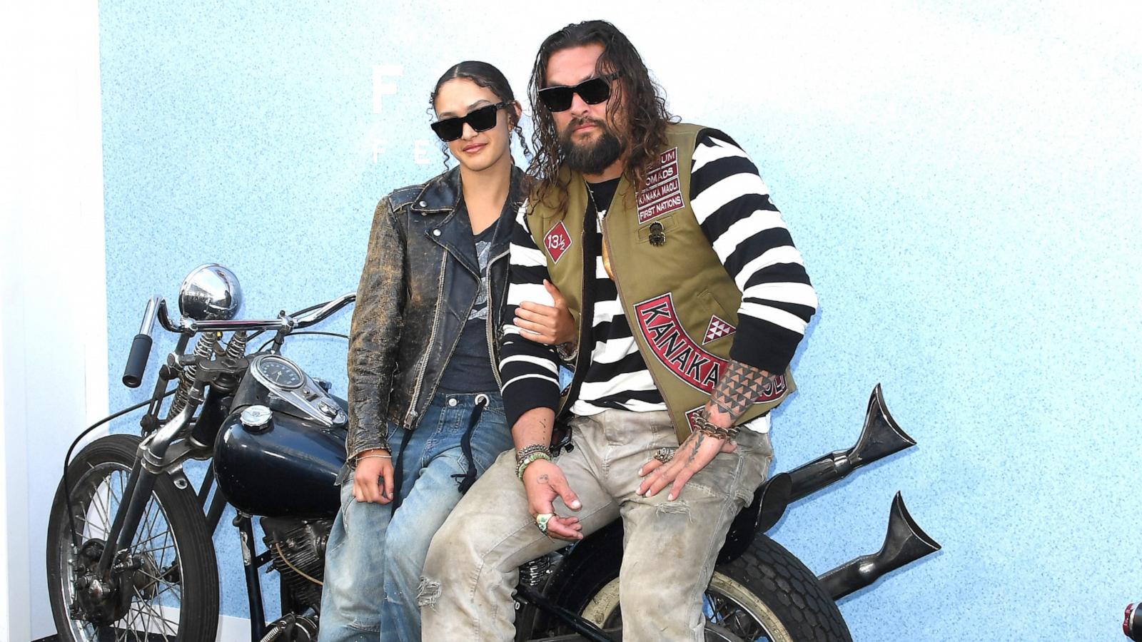 PHOTO: Jason Momoa and Lola Iolani Momoa arrive at the Los Angeles Premiere of Focus Features' "The Bikeriders" at TCL Chinese Theatre, June 17, 2024, in Hollywood, Calif.