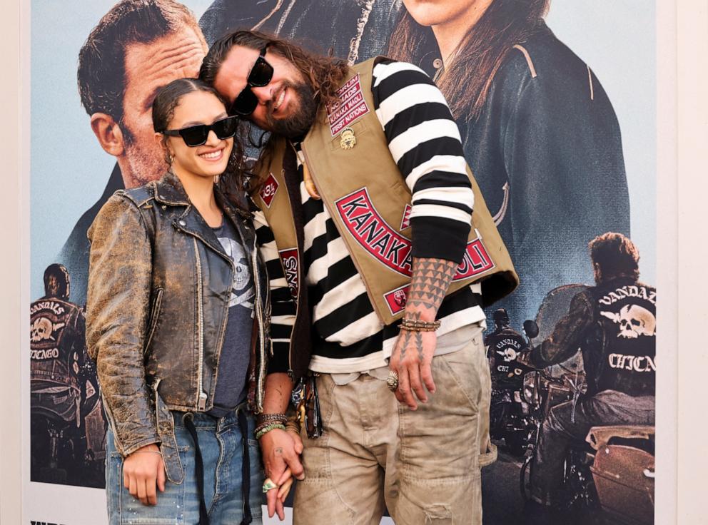 PHOTO: Jason Momoa and Lola Iolani Momoa arrive at the Los Angeles Premiere of Focus Features' "The Bikeriders" at TCL Chinese Theatre, June 17, 2024, in Hollywood, Calif.