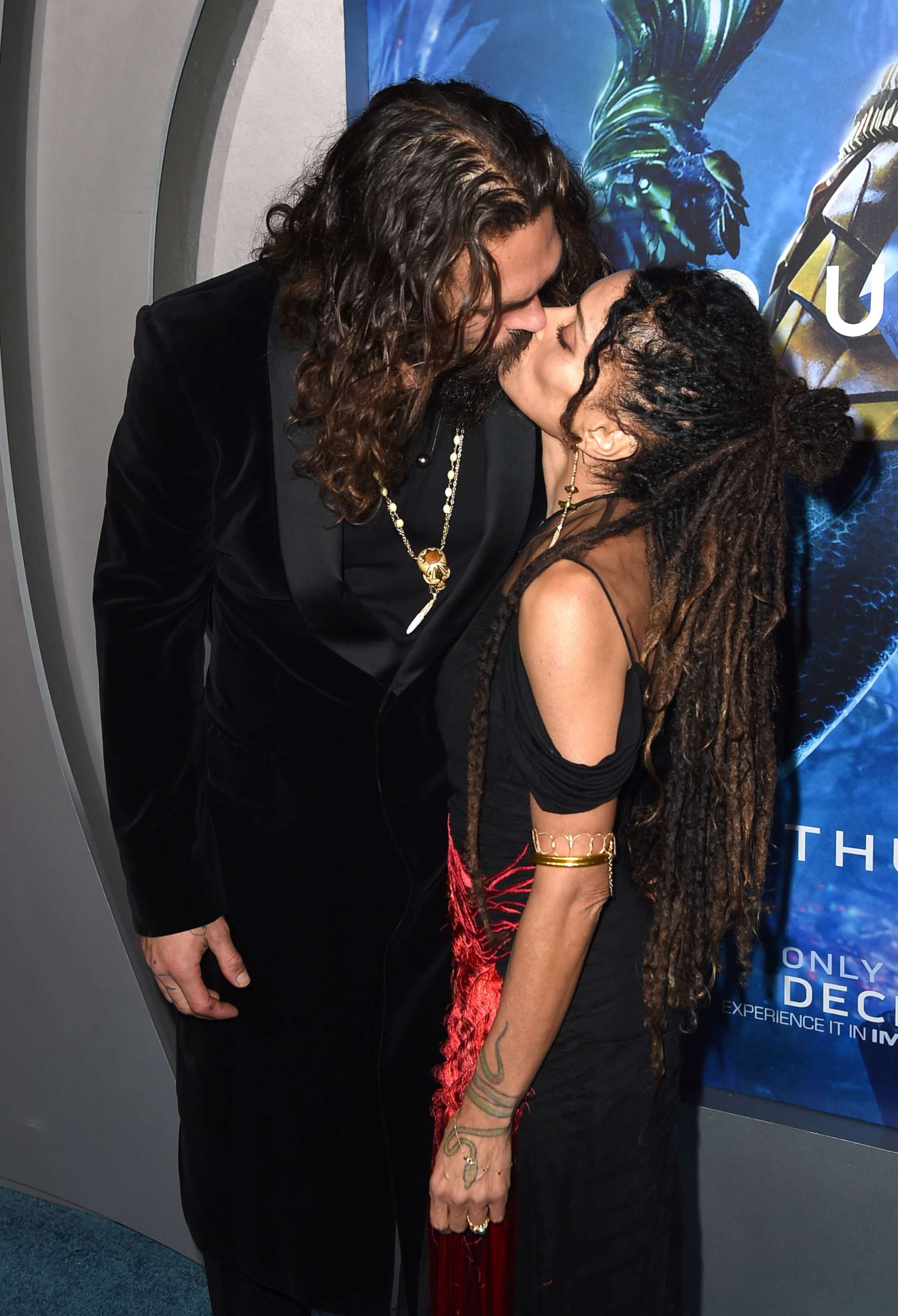 PHOTO: Jason Momoa and his wife Lisa Bonet arrive at the premiere of Warner Bros. Pictures' "Aquaman" at the Chinese Theatre, Dec. 12, 2018 in Los Angeles.