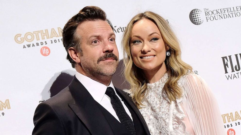PHOTO: Jason Sudeikis and Olivia Wilde arrive at the IFP Gotham Awards 2019, in New York, Dec. 2, 2019.