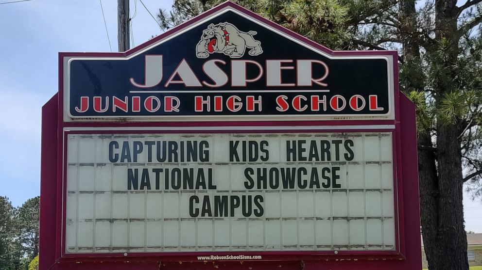 PHOTO: Jasper Junior High School in Jasper, Texas, will switch to a four-day school week starting in the 2022-2023 academic year.