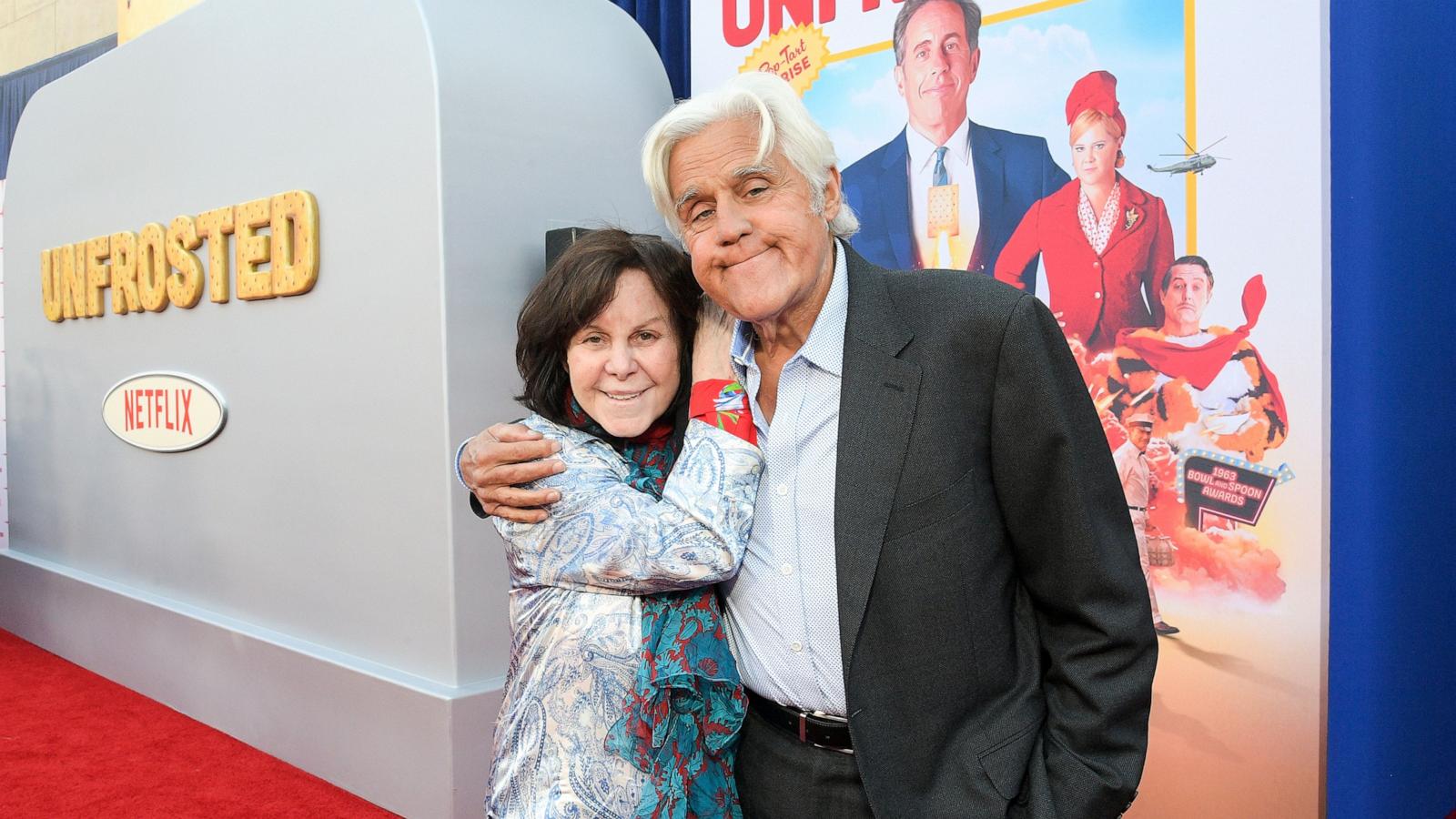 PHOTO: Mavis Leno and Jay Leno attend Netflix's "Unfrosted" premiere at The Egyptian Theatre on April 30, 2024 in Los Angeles, California.