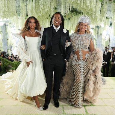 PHOTO: Blue Ivy Carter, Jay-Z, and Beyoncé attend the 2026 Met Gala celebrating "Costume Art" at the Metropolitan Museum of Art on May 04, 2026 in New York City. 