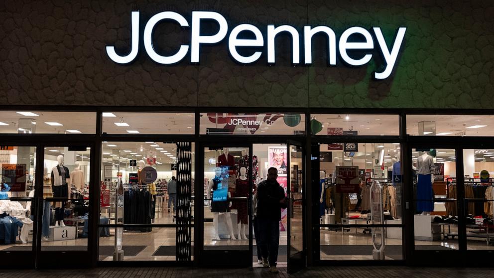 PHOTO: Customers walk out of a JCPenney department store at Fashion Valley shopping mall, Dec. 13, 2024 in San Diego, Calif.