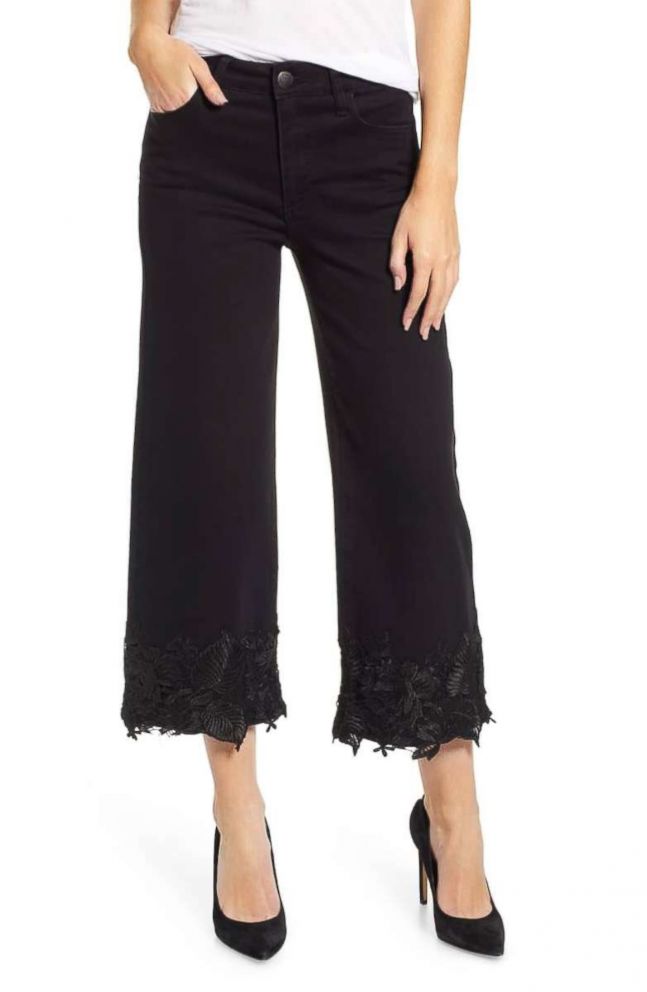 PHOTO: Prosperity, Lace Hem Wide Leg Crop Jeans