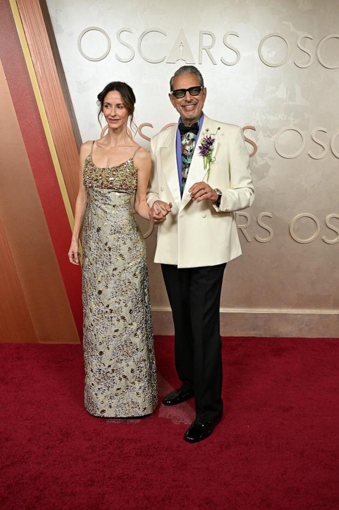 PHOTO: Jeff Goldblum and Canadian dancer Emilie Livingston attends the 97th Annual Academy Awards in Los Angeles, March 2, 2025.