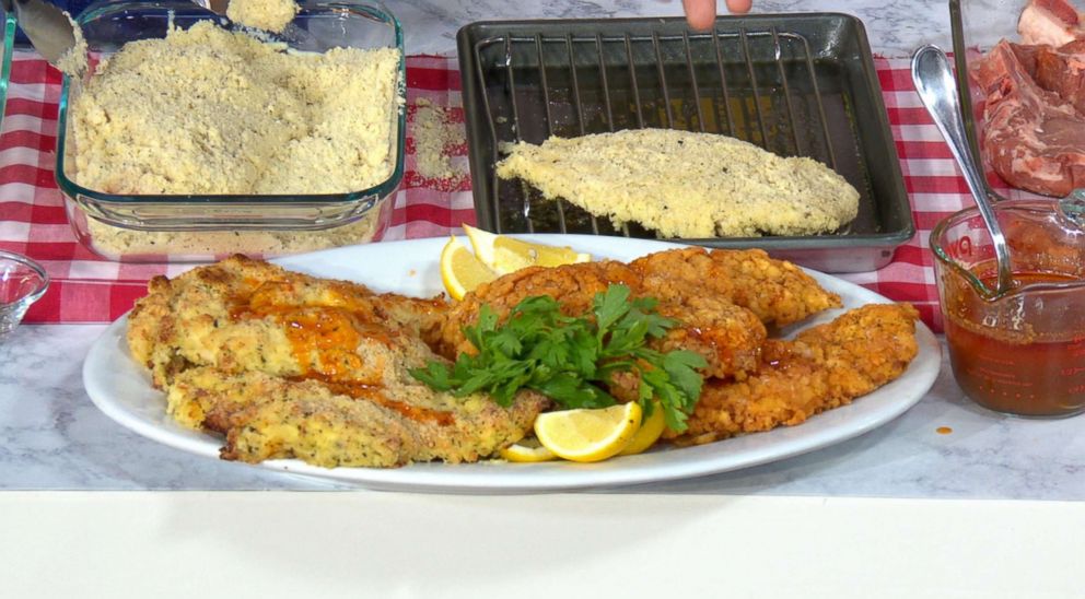 PHOTO: Jeff Mauro's pickled brined buttermilk fried chicken with hot maple butter.