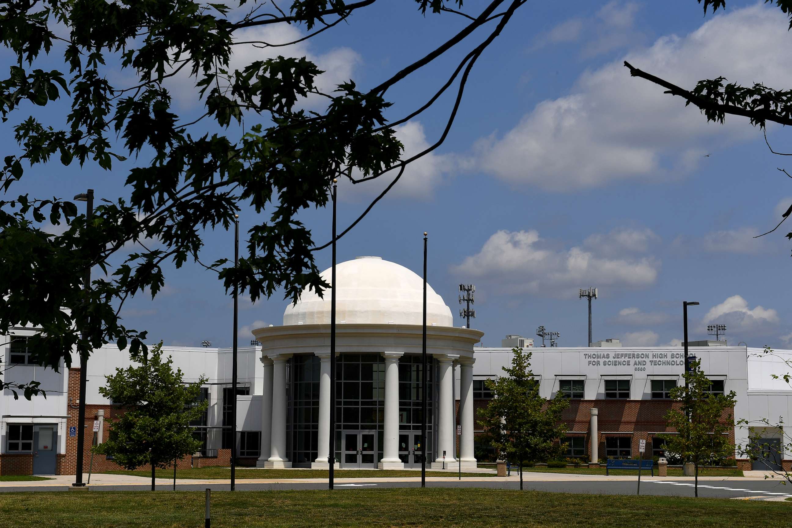 PHOTO: Thomas Jefferson High School is seen, July 1, 2020, in Alexandria, Va.