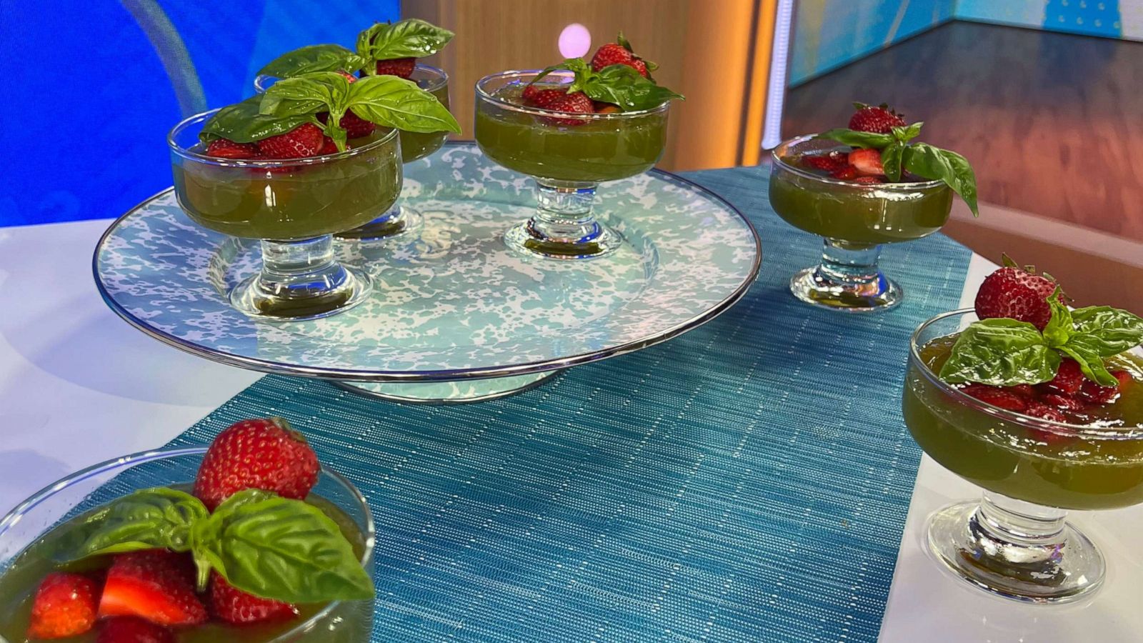 PHOTO: A serving of strawberry and basil-infused jello.