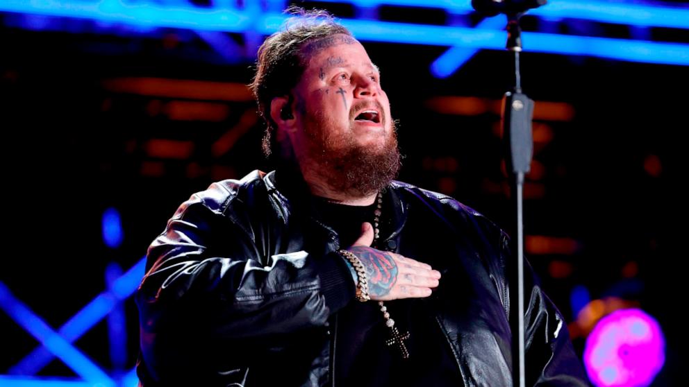 PHOTO: Jelly Roll performs onstage during the 2024 CMA Music festival at the Nissan Stadium on June 08, 2024 in Nashville, Tenn.